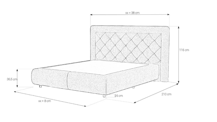 Boxspring Bett - BOX174